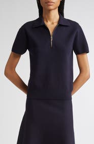 Max Mara Studio Teti Half Zip Polo