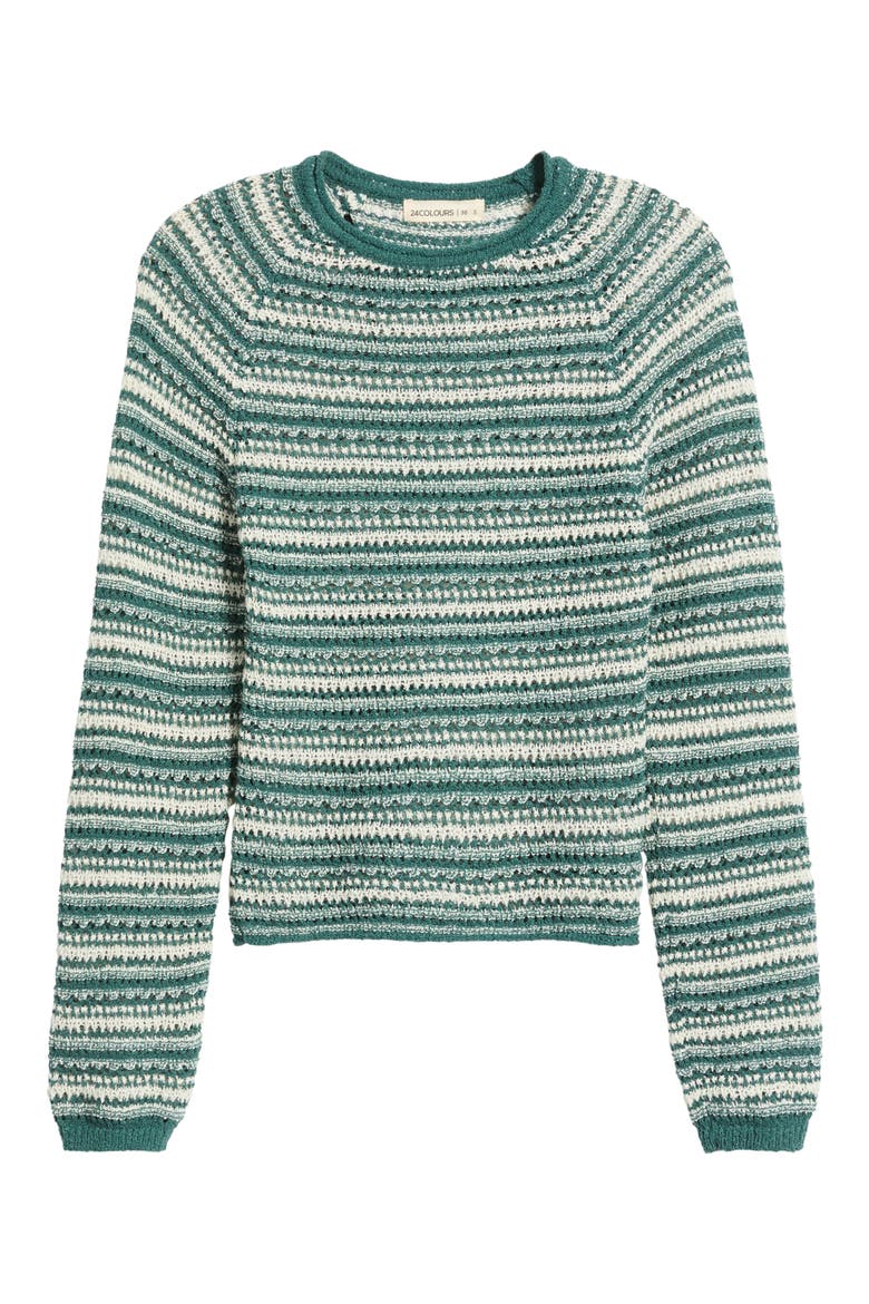 Texture Stripe Sweater, Alternate, color, GREEN