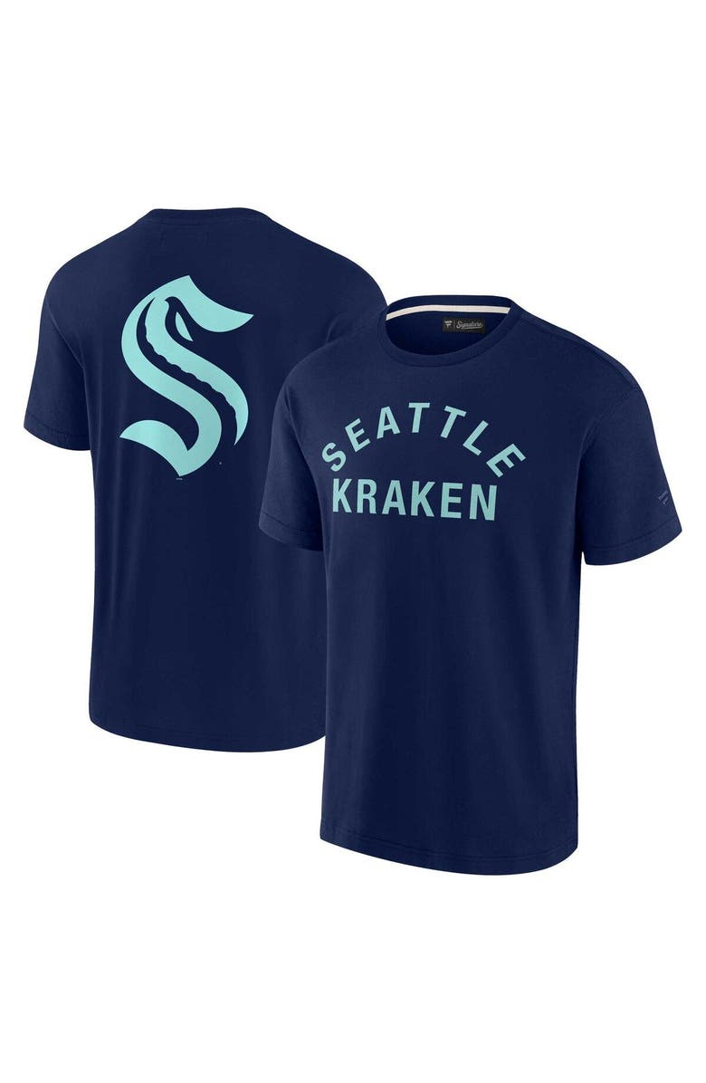 Fanatics Signature Unisex Fanatics Signature Navy Seattle Kraken Elements Super Soft Short Sleeve T-Shirt, Main, color, Navy
