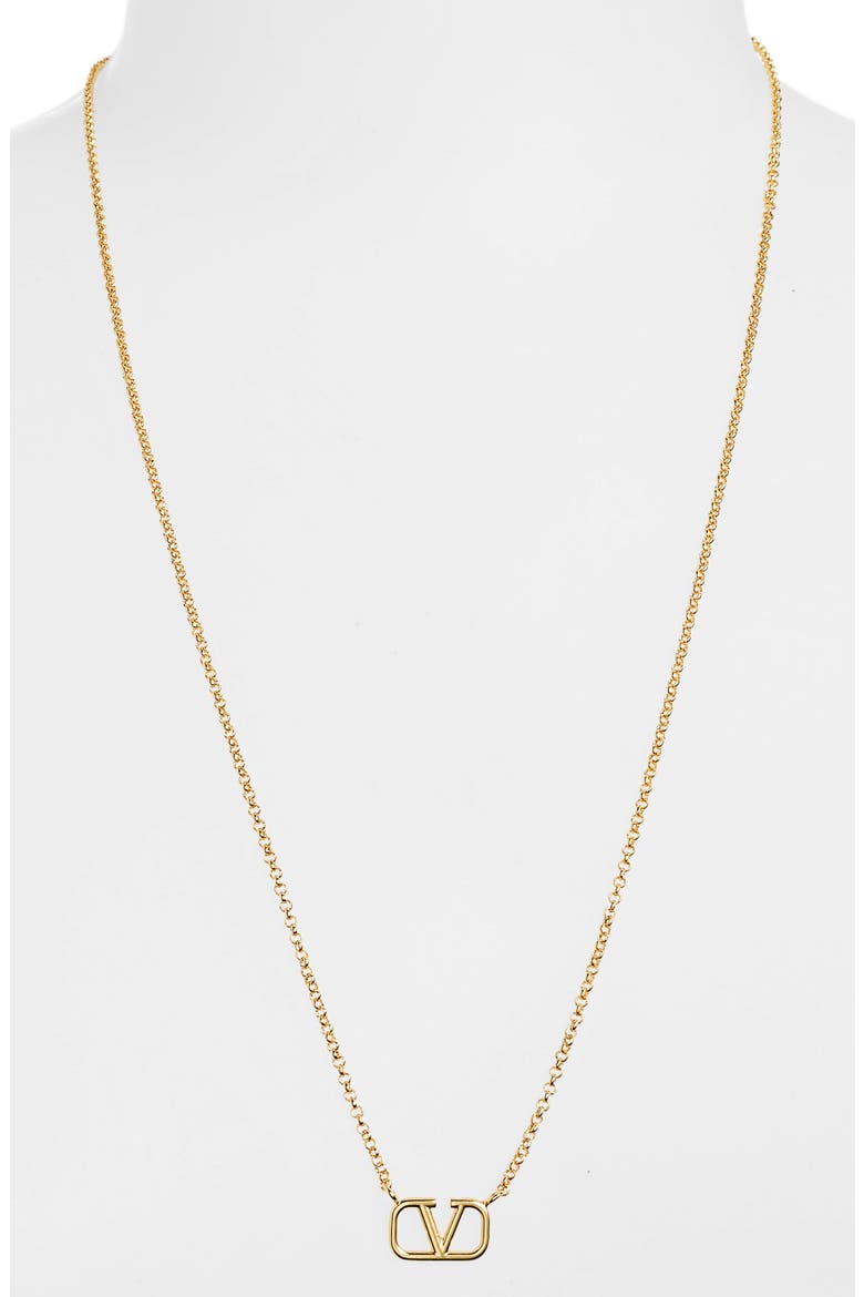 VLOGO Pendant Necklace, Alternate, color, ORO 18