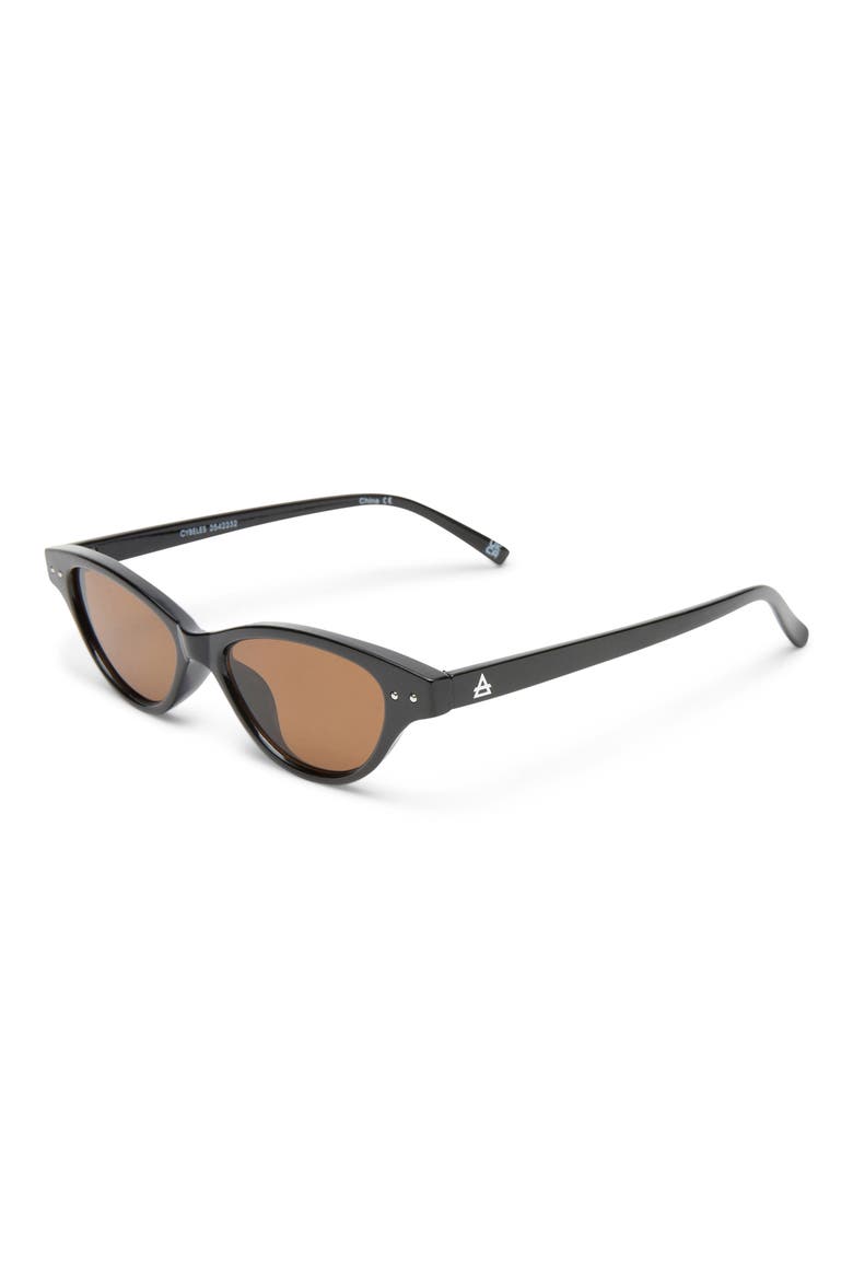 Cybeles 49mm Cat Eye Sunglasses, Alternate, color, BLACK/BROWN MONO