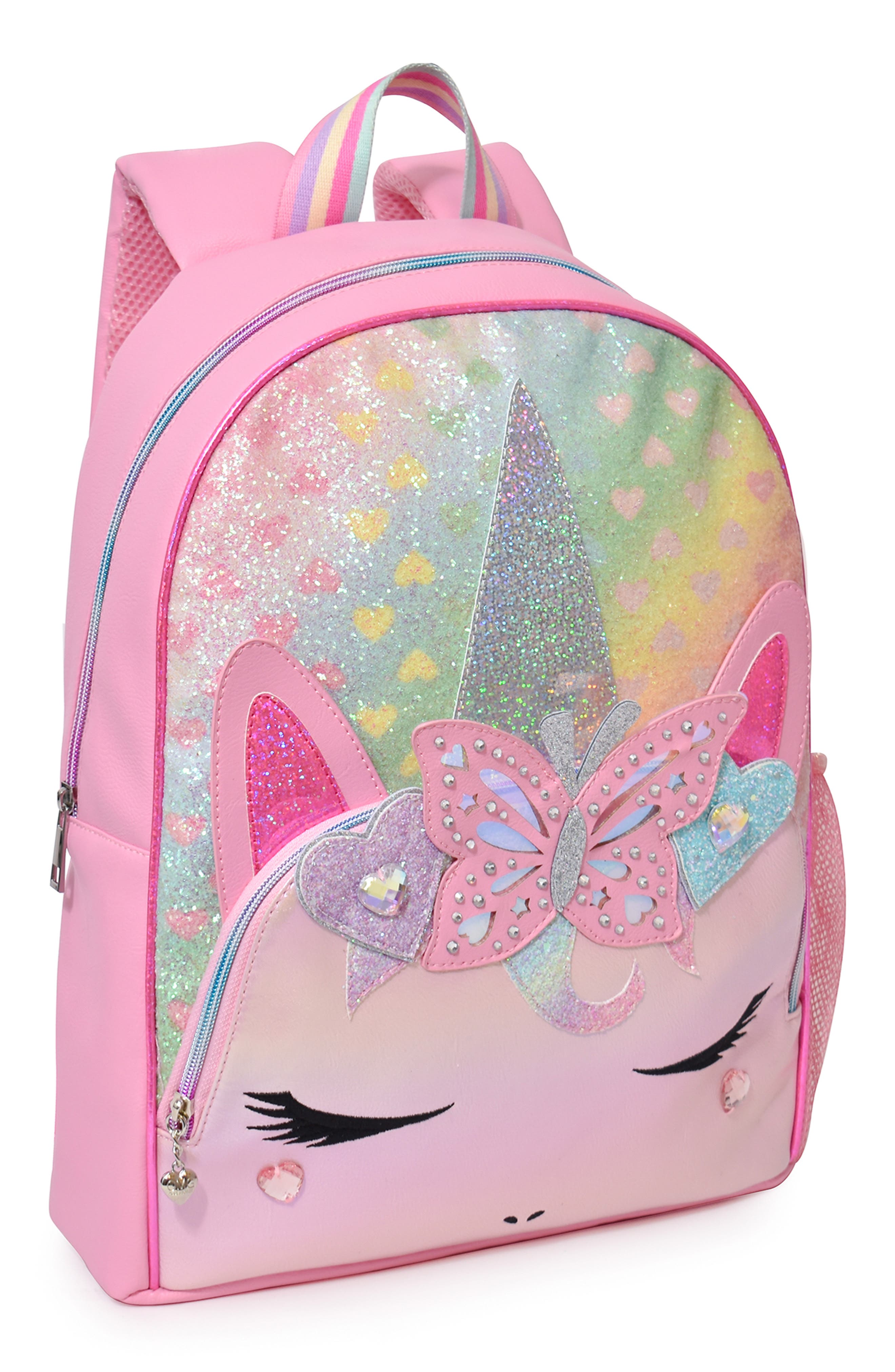 OMG Accessories Kids' Miss Gwen Ombré Hearts Backpack, Alternate, color, 