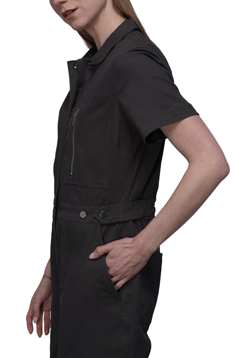 The Essential High Waisted Zipper Coverall, Alternate, color, CHARCOAL