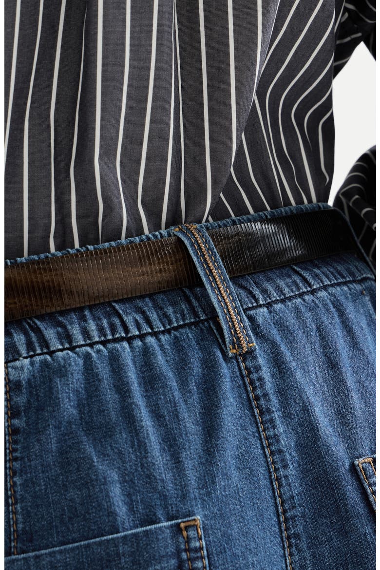 Lightweight denim five-pocket trousers, Alternate, color, Dark Denim