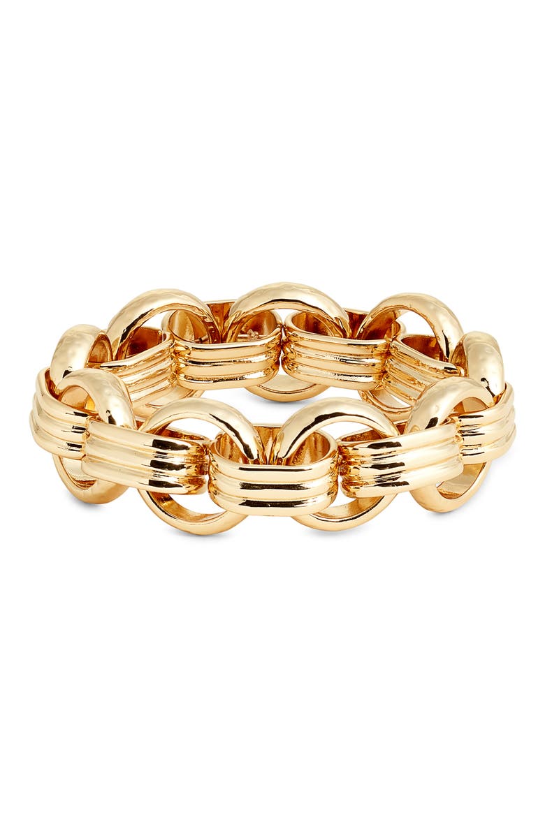 Bold Chain Stretch Bracelet, Main, color, GOLD