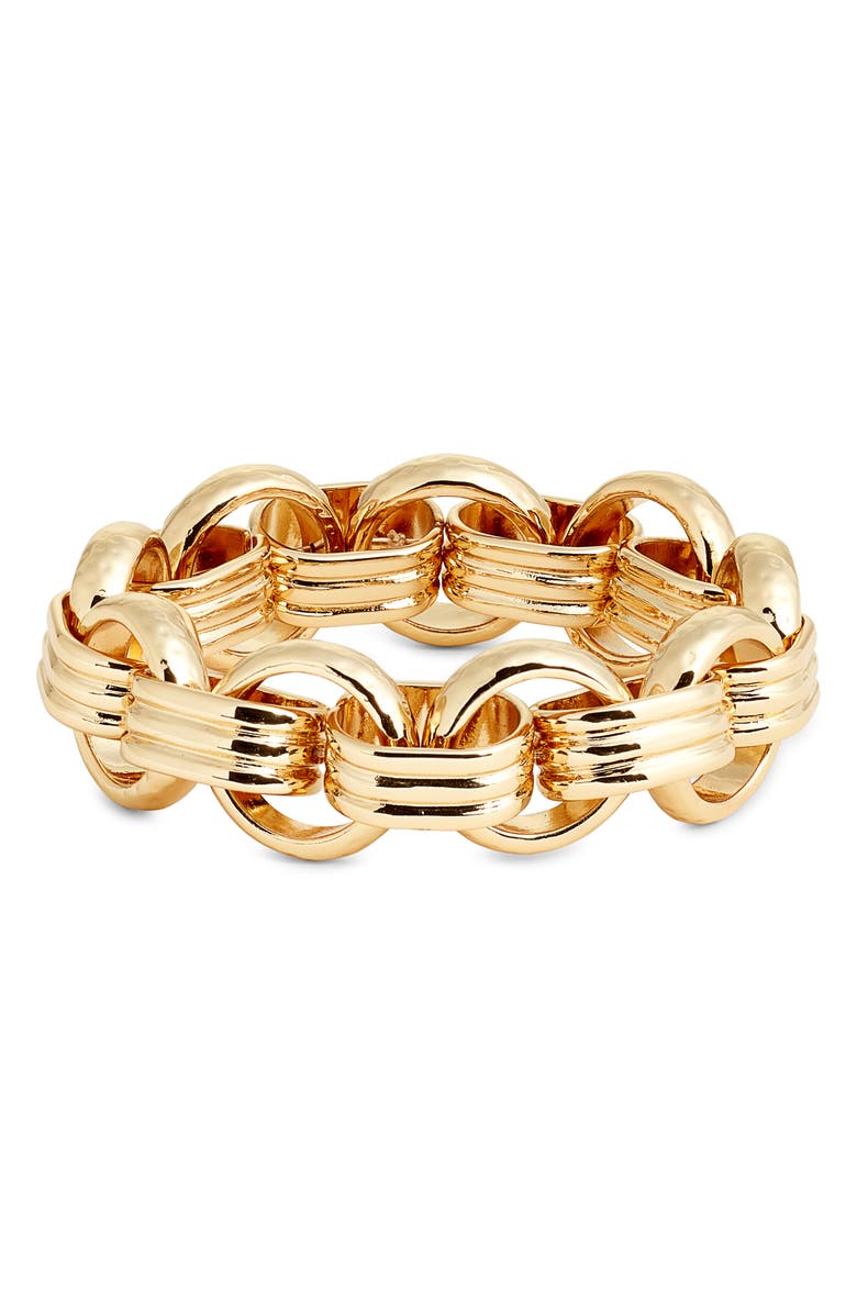 Nordstrom Bold Chain Stretch Bracelet, Main, color, Gold