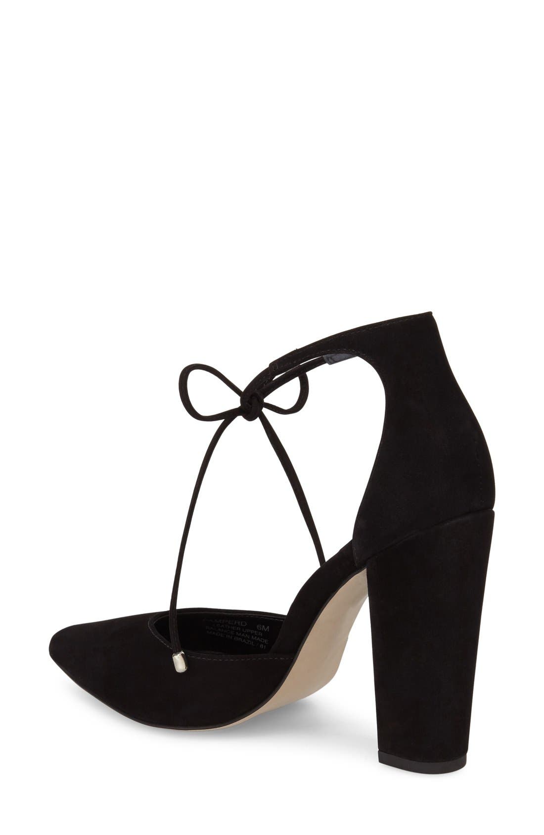 Pamperd Lace-Up Pump, Alternate, color, BLACK NUBUCK