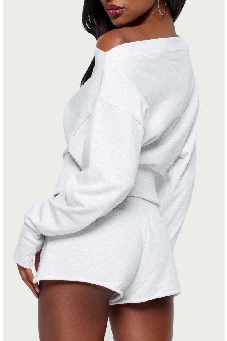 Hennie Off Shoulder Sweatshirt, Alternate, color, LIGHT-GRAY-MELANGE