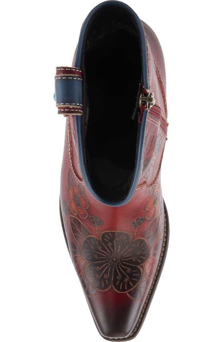 L'Artiste by Spring Step Cahoots Western Boot, Alternate, color, Dark Red Multi