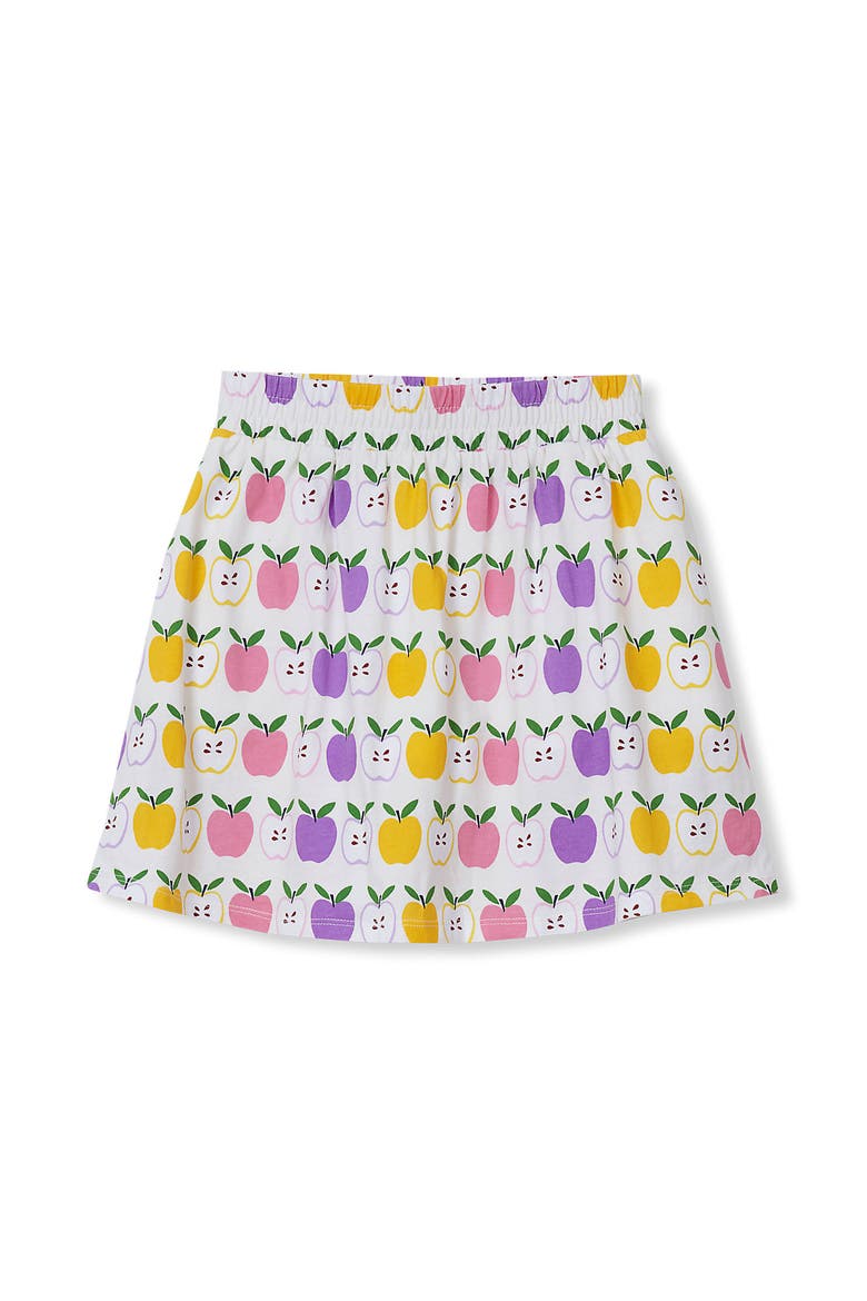 Girls Smocked Skort, Main, color, Apples/Multi/Egret