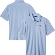 TravisMathew Men's TravisMathew Light Blue Philadelphia Phillies Playoff Pitch Tri-Blend Polo