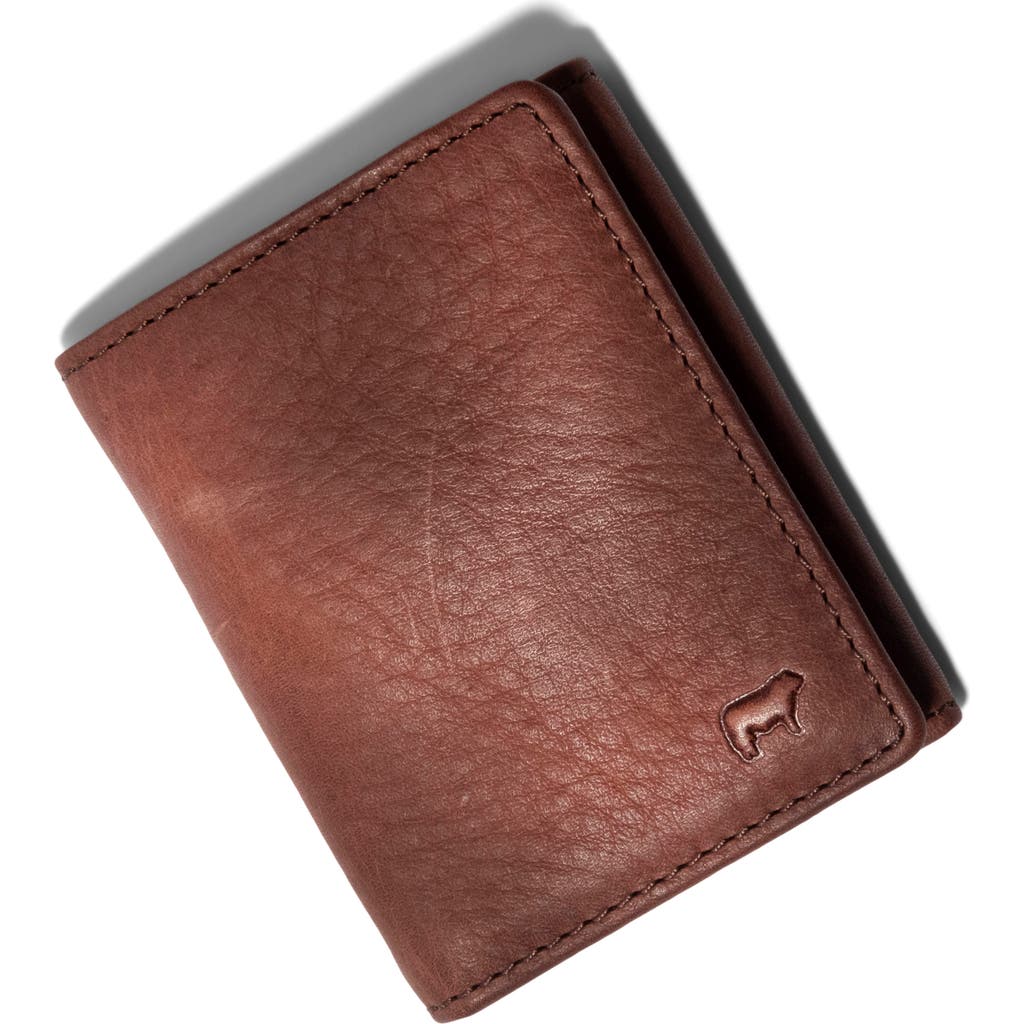 Will Leather Goods Classic Leather Trifold Wallet In Brown