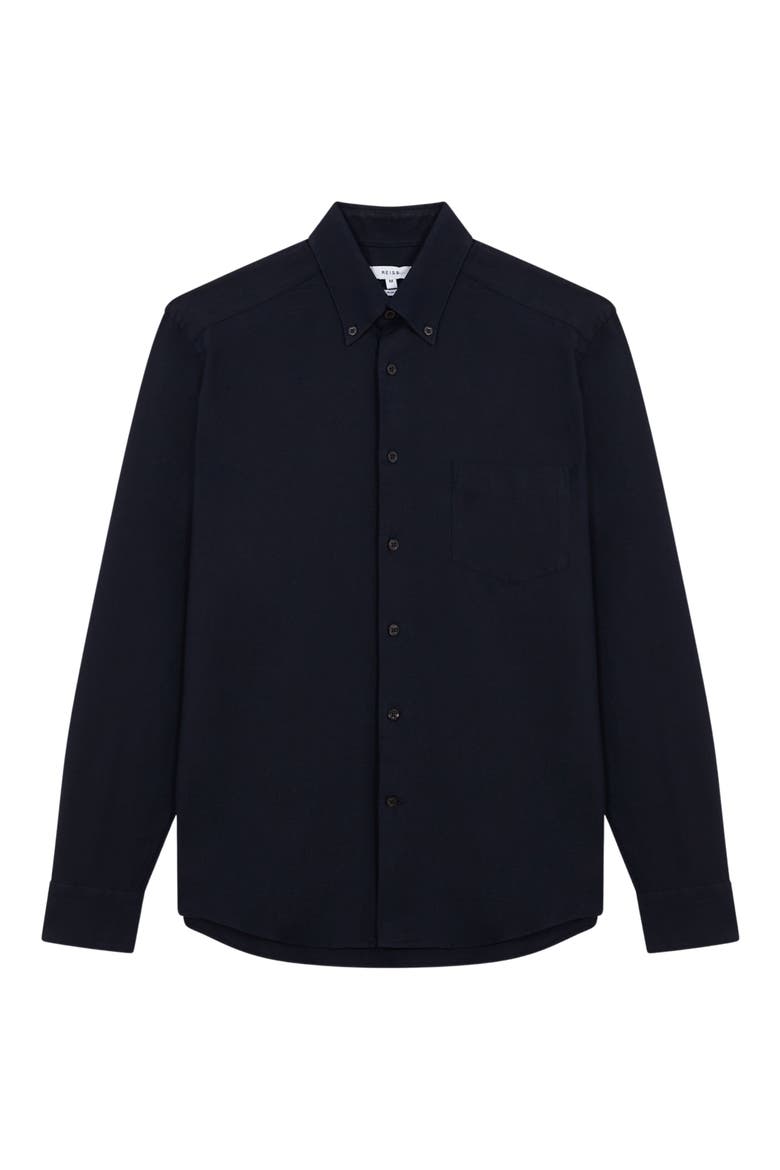 Greenwich Slim Fit Button-Down Shirt, Alternate, color, NAVY