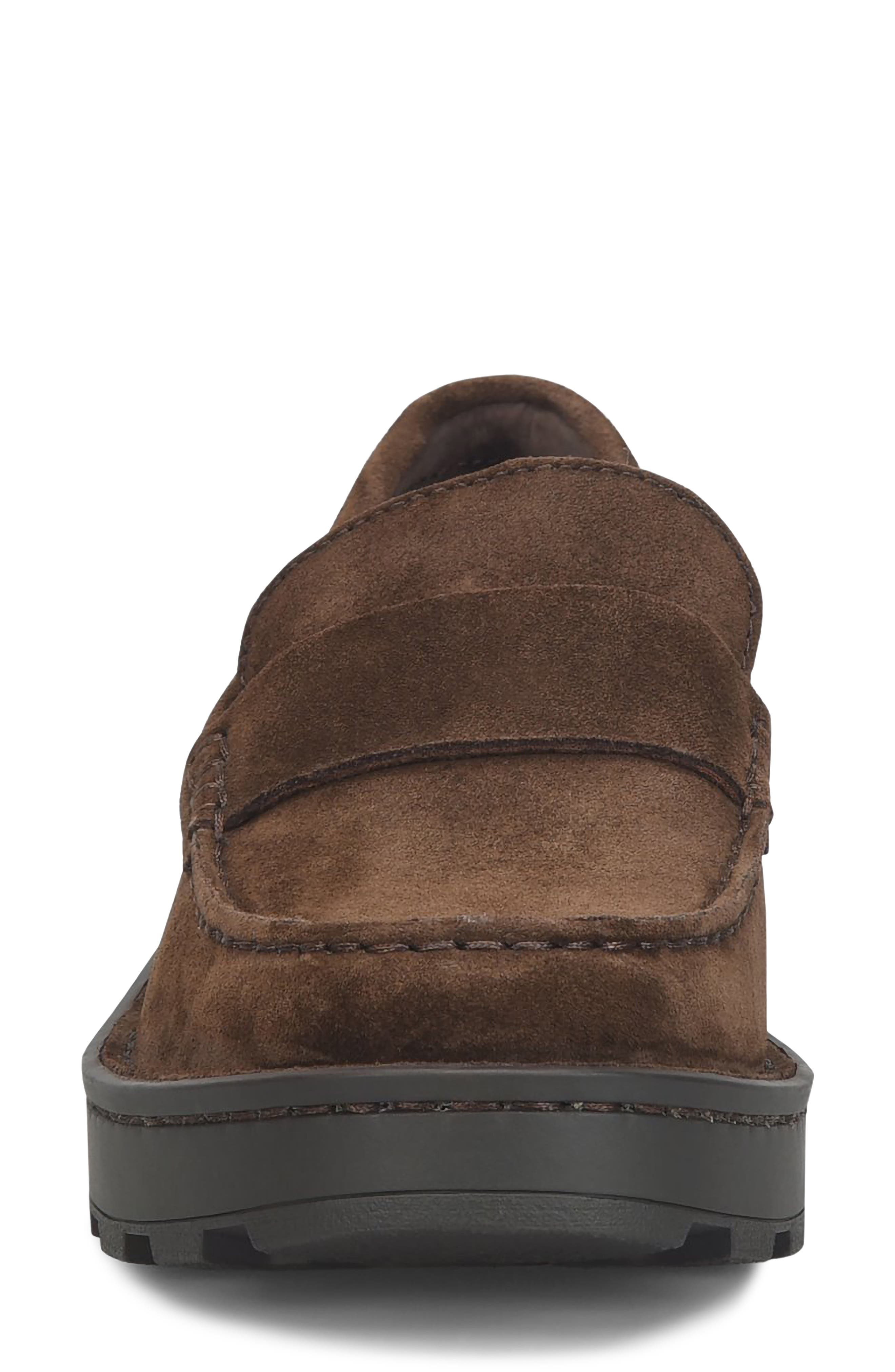 Celeste Lug Loafer, Alternate, color, CHOCOLATE SUEDE
