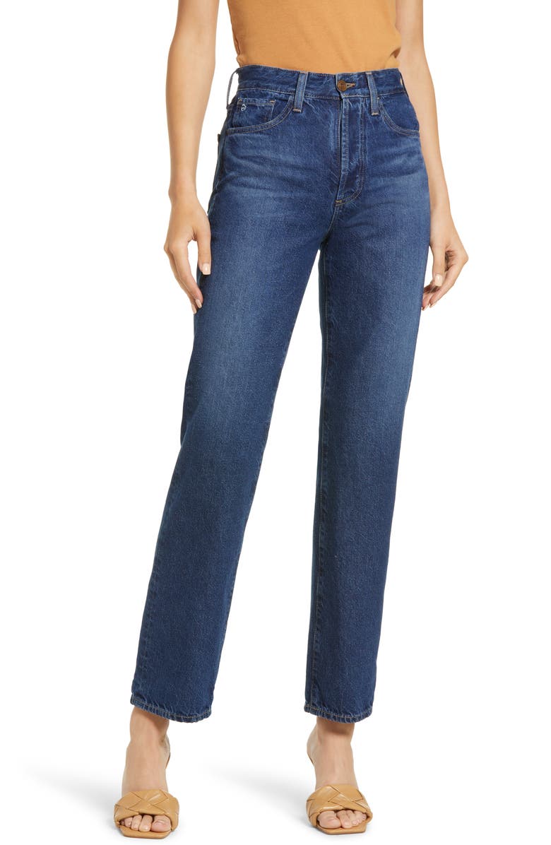 AG The Jean of Tomorrow Alexxis High Waist Straight Leg Jeans, Main, color, Metropolitan