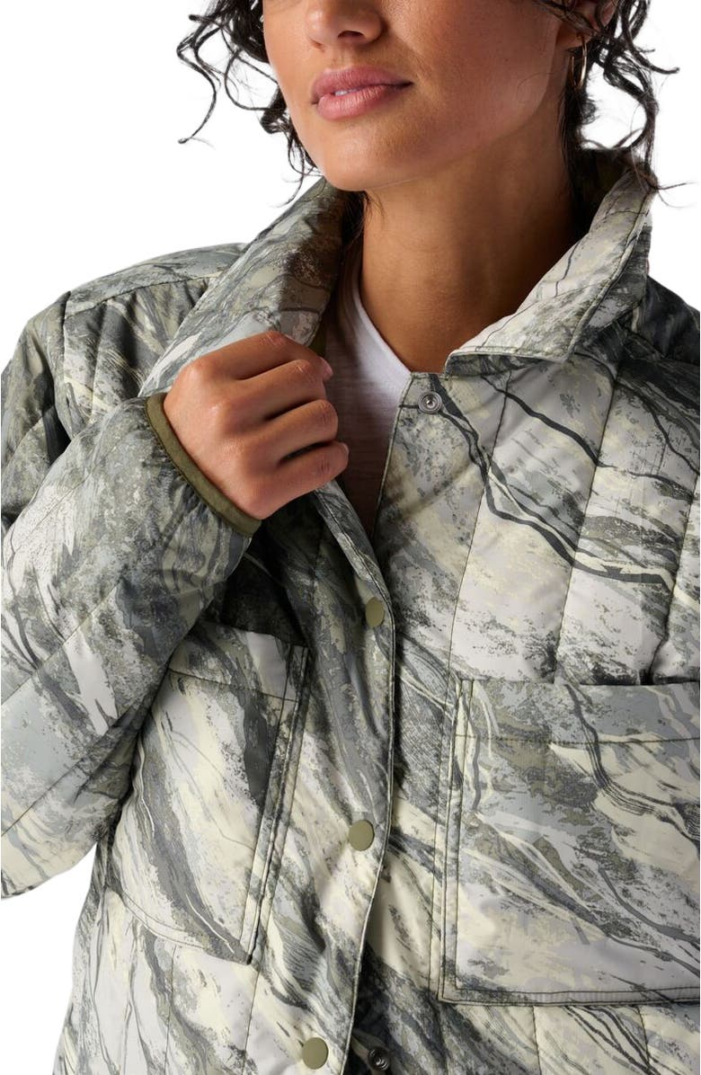 Backcountry Oakbury Print Synthetic Quilted Shirt Jacket - Women's, Alternate, color, Desert Stone Green Print
