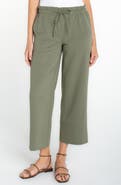 Liverpool Los Angeles Tie Waist Ankle Wide Leg Pants