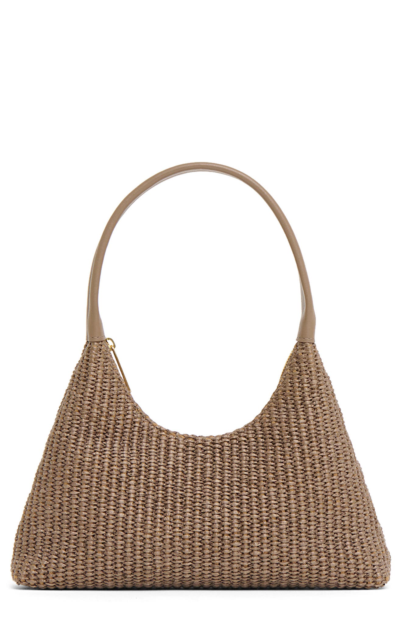 Mansur Gavriel Mini Candy Woven Raffia Hobo Bag, Main, color, Anise