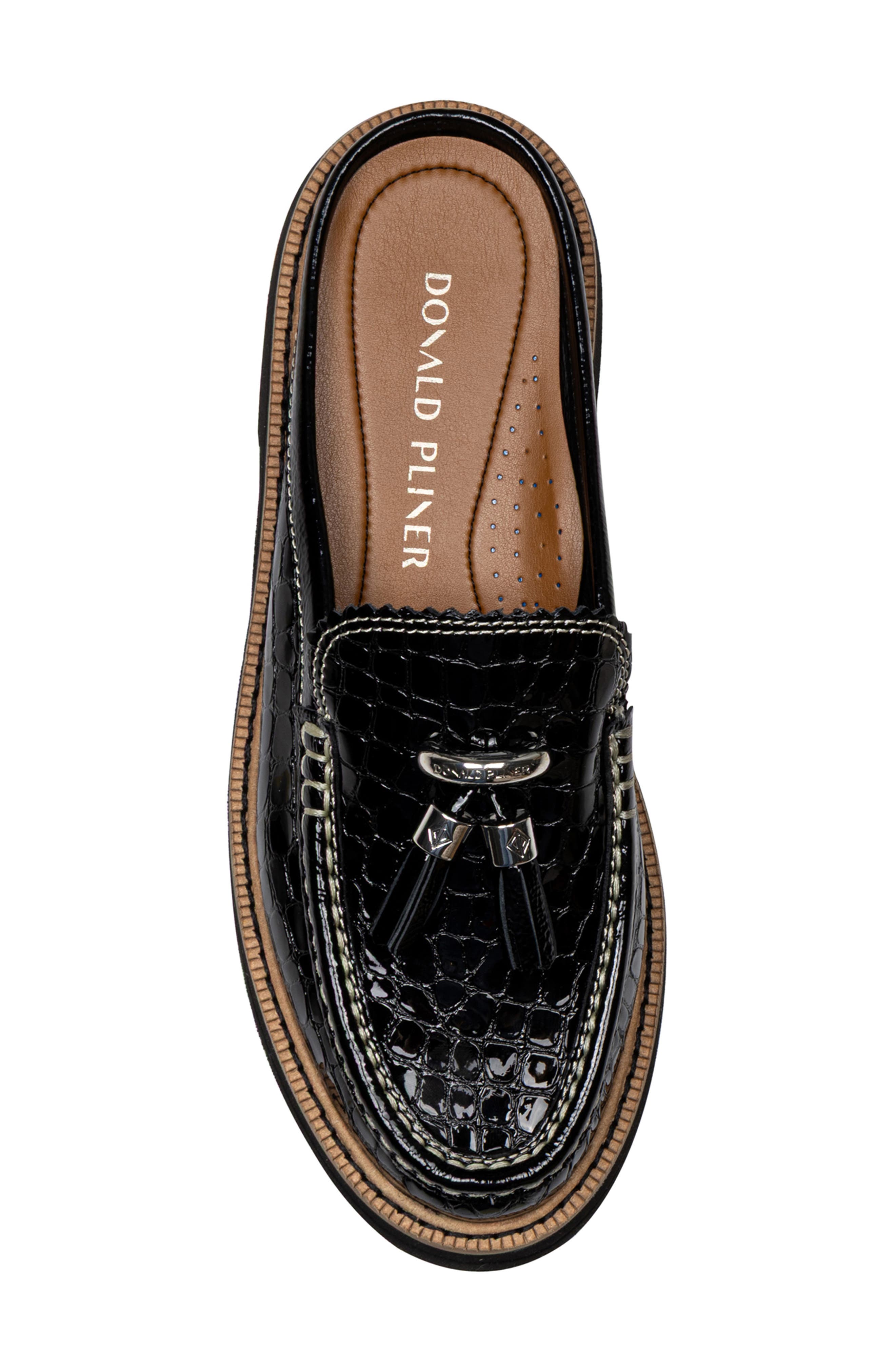 Donald Pliner Mule Tassel Loafer, Alternate, color, Black