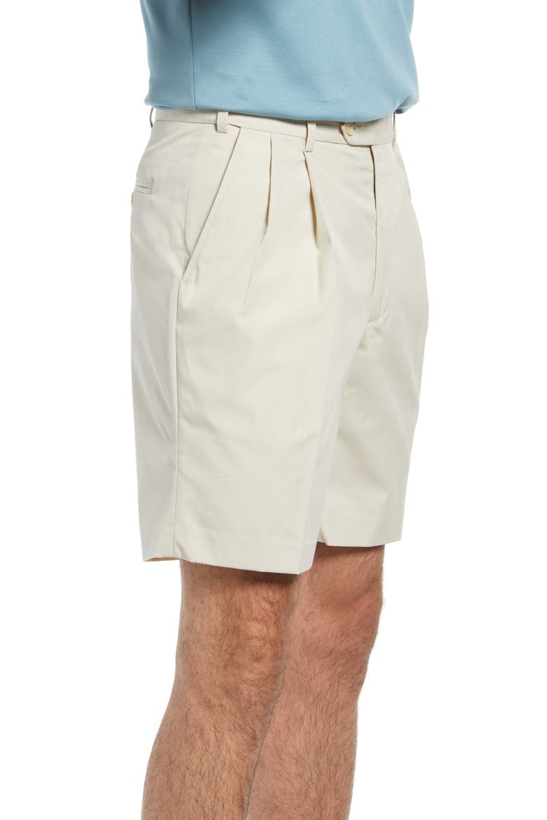 Prime Pleated Poplin Shorts, Alternate, color, LIGHT TAN
