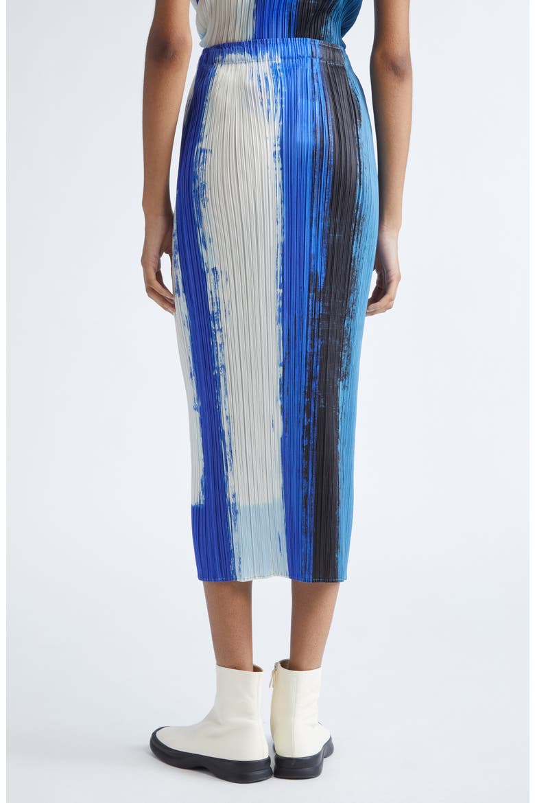 Jump Print Pleated Skirt, Alternate, color, BLUE