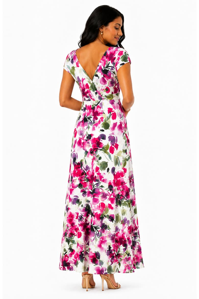 Sophia Maxi Dress Petite, Alternate, color, Fuchsia Florals