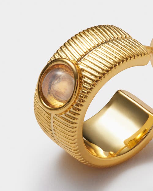 Katie Loxton 'june' Waterproof Gold Birthstone Hoop Earrings In Gold