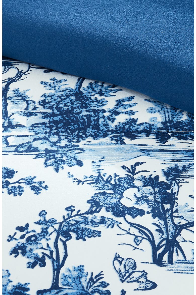Shaya Toile Microfiber Comforter Set, Alternate, color, BLUE