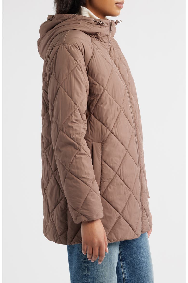 Quilted Packable Puffer Jacket, Alternate, color, PINE BARK