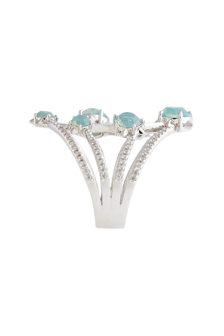 Wishes Large Ring, Alternate, color, MINT TURQUOISE OPAL/ SILVER