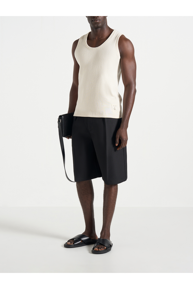 Auguste Tailored Bermuda Shorts, Alternate, color, Black