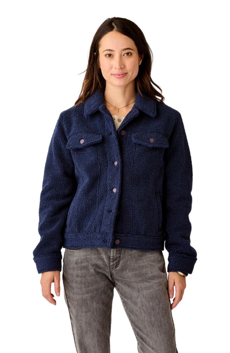Carve Designs Rhea Boucle Trucker, Alternate, color, Navy
