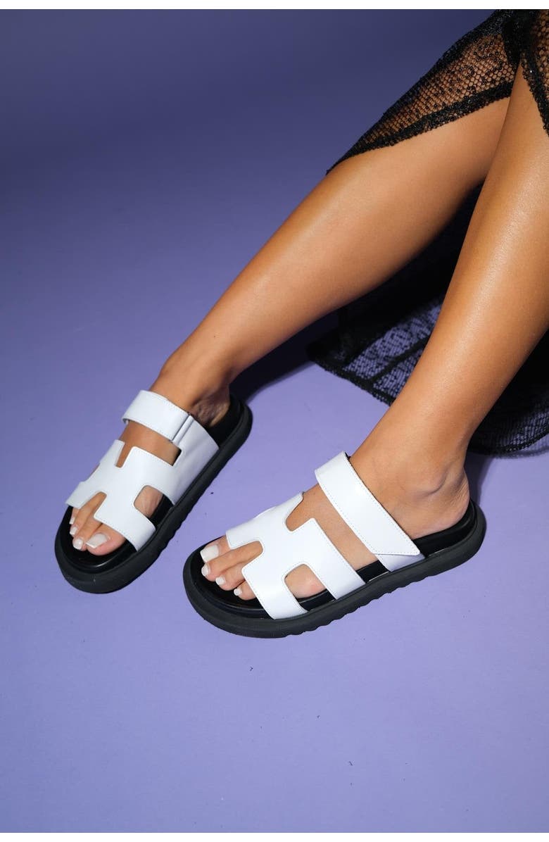 Forever & Always Shoes Morte Leather Slide Sandal, Alternate, color,