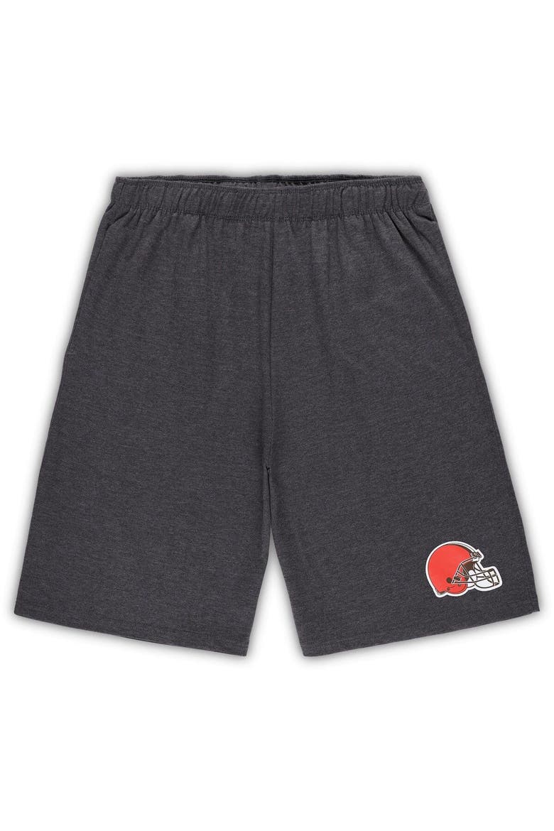 Men's Concepts Sport White/Charcoal Cleveland Browns Big & Tall T-Shirt and Shorts Set, Alternate, color, White