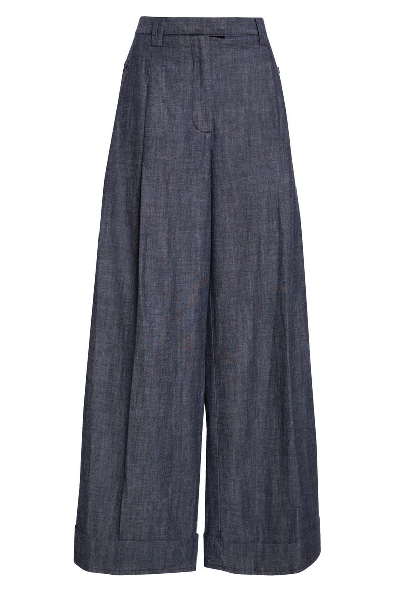 Tailored Wide Leg Jeans, Alternate, color, WASHED INDIGO