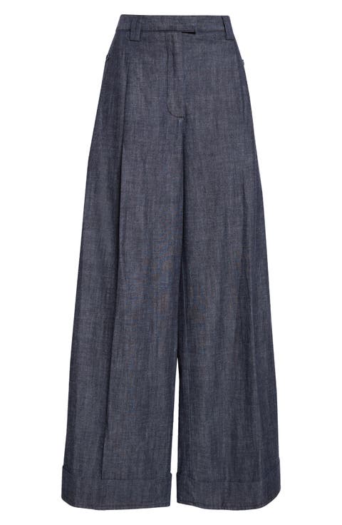 Drawcord Hem Denim Button-Up Shirt