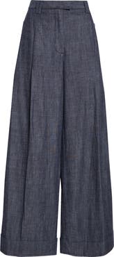 3.1 Phillip Lim Drawcord Hem Denim Button-Up Shirt