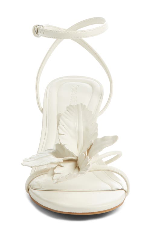 Open Edit Zuri Ankle Strap Sandal In White Ice