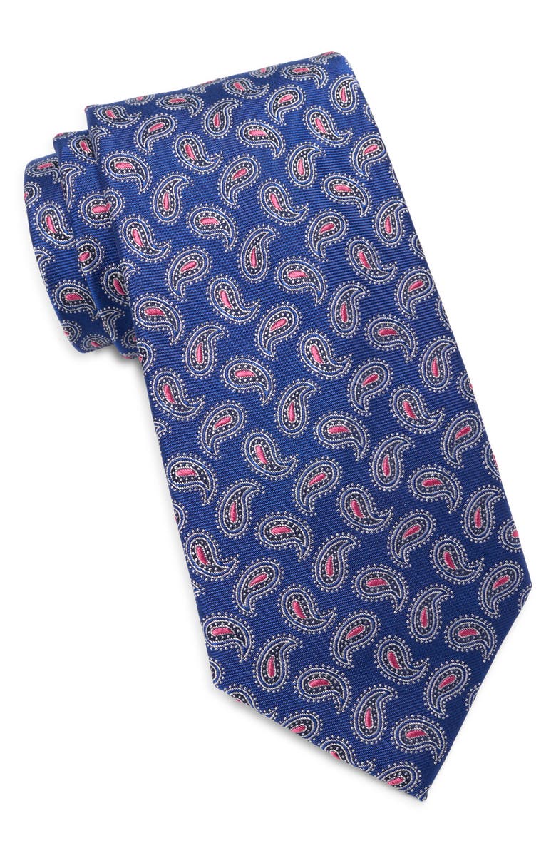 Ted Baker London Penfold Pines Silk Tie, Main, color, Royal