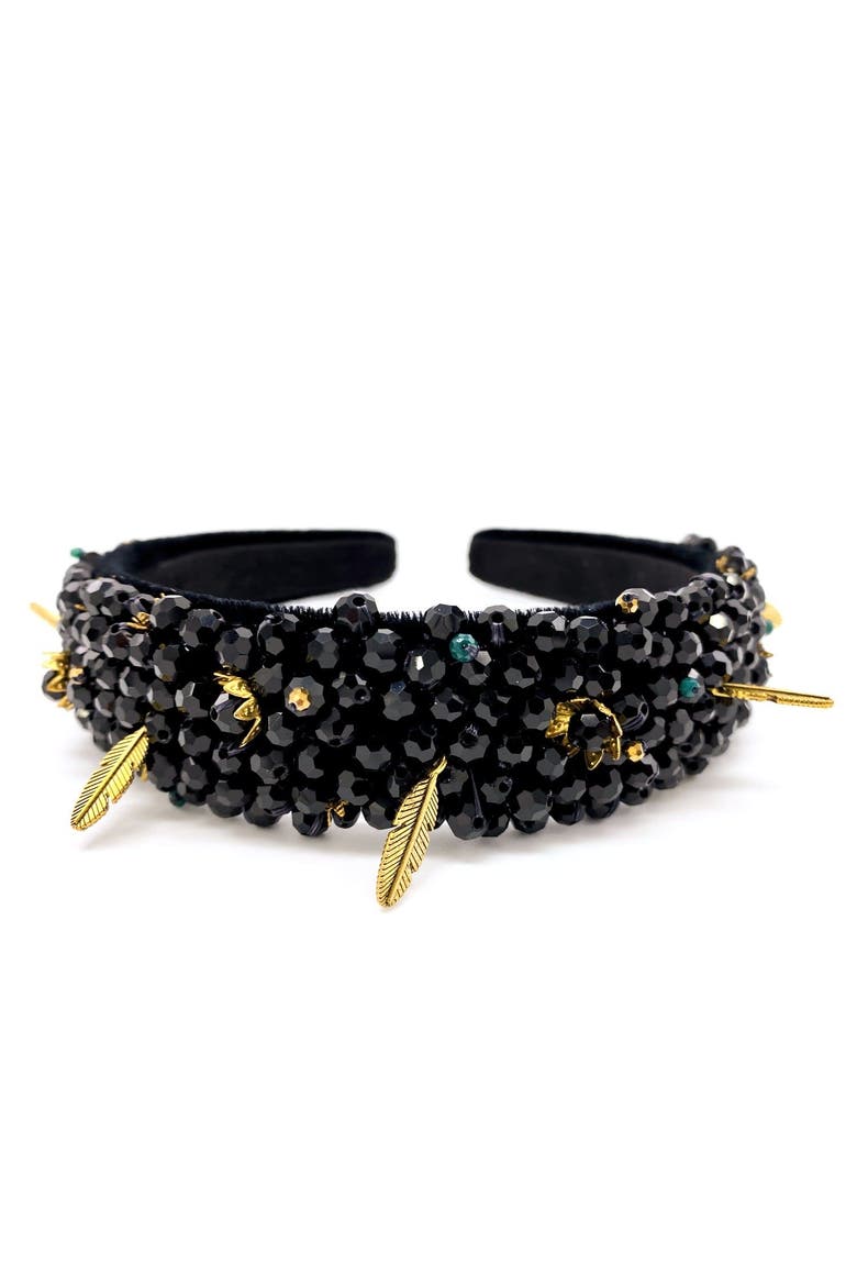 Blossom Headband, Main, color, Black