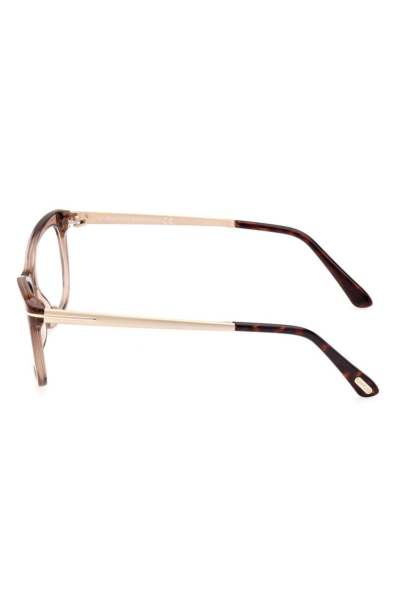 TOM FORD 54mm Geometric Optical Glasses, Alternate, color, Champagne Pale Gold