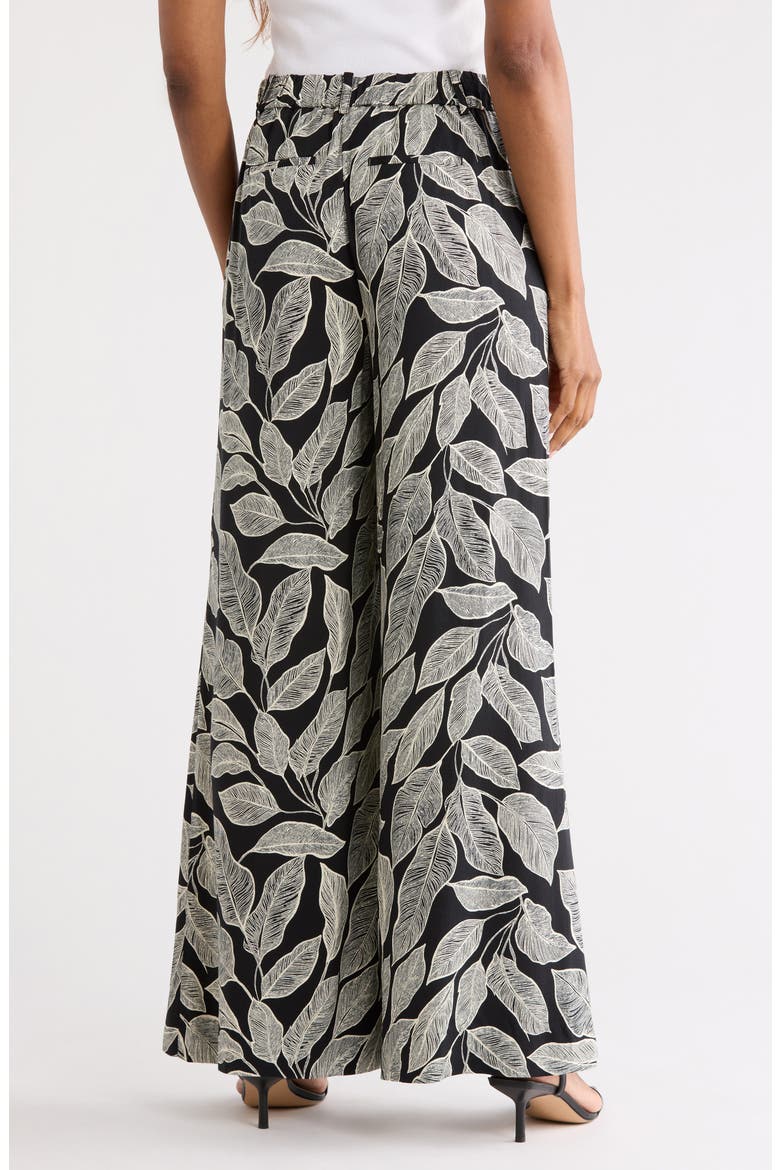 Leaf Print Wide Leg Pants, Alternate, color, BOTANICAL TRACERY PRINT