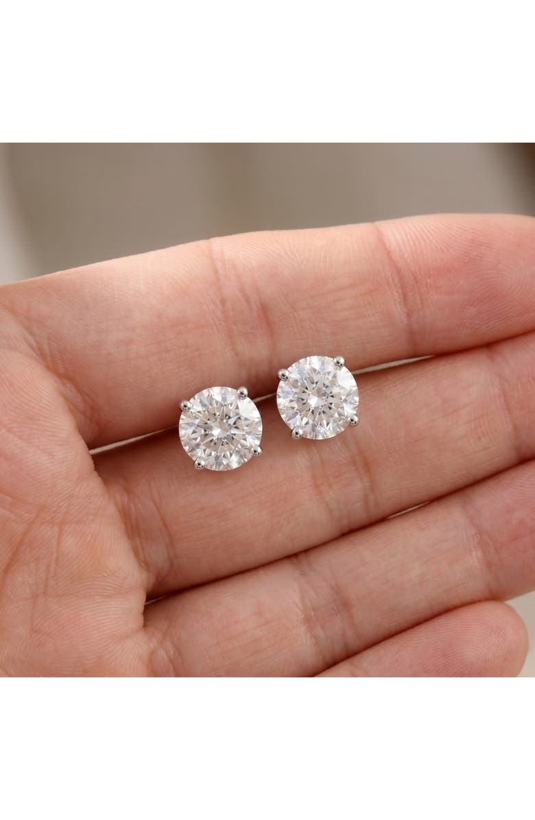 Bliss Diamond 3 CT Round Lab Grown Diamond Screw Back Studs 14K Gold, Alternate, color, 14K White Gold