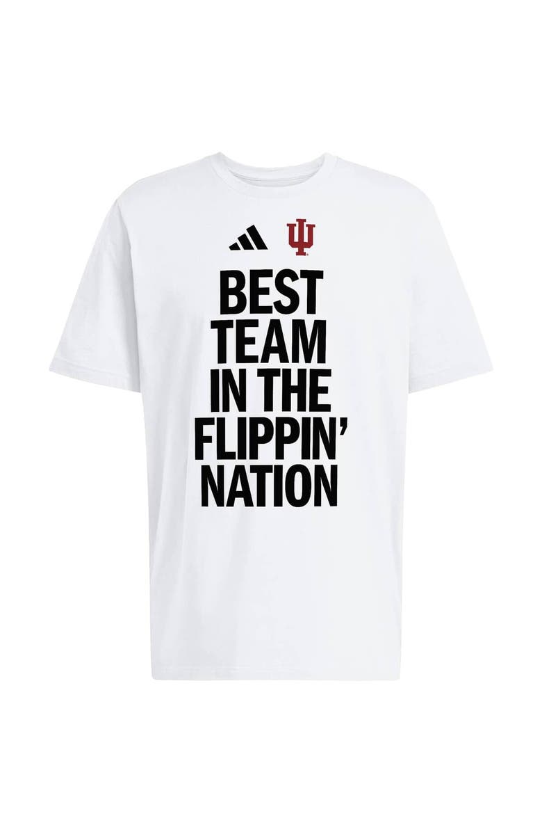 adidas Men's adidas White Indiana Hoosiers College Football Playoff 2025 National Champions Best Team in the Flippin Nation T-Shirt, Main, color, White