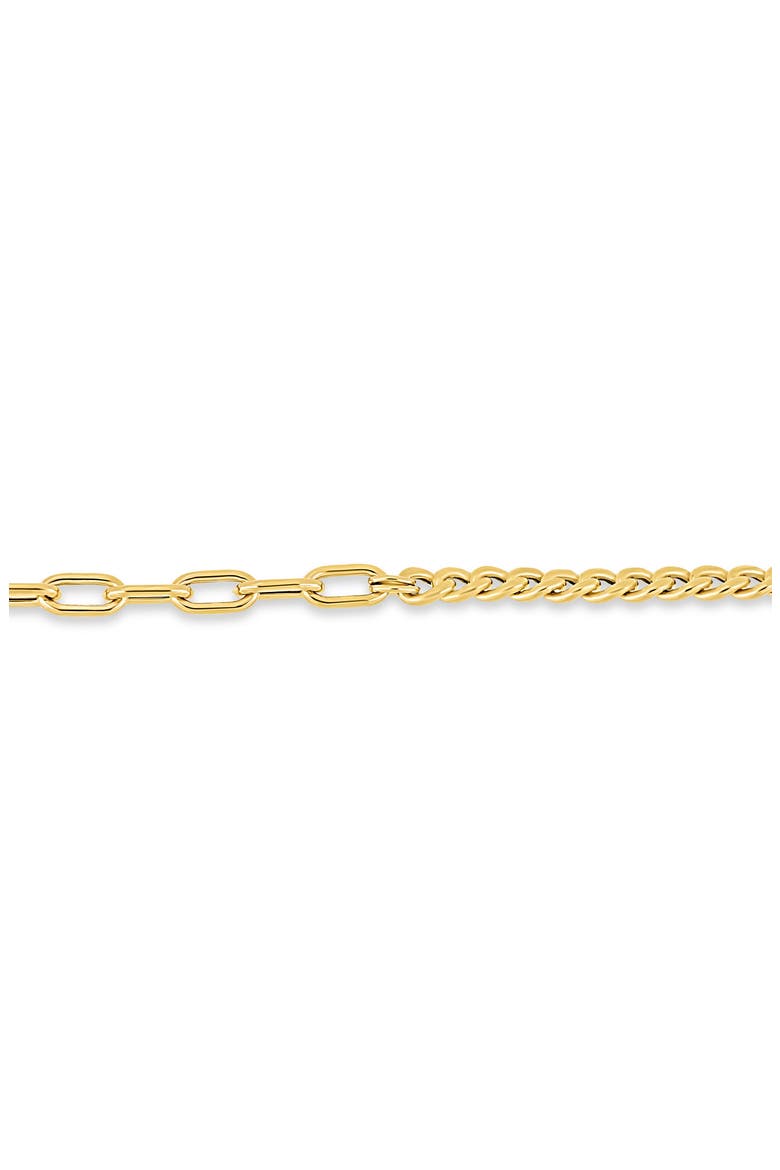 14k Gold Mixed Link Chain Bracelet, Alternate, color, 14K YELLOW GOLD