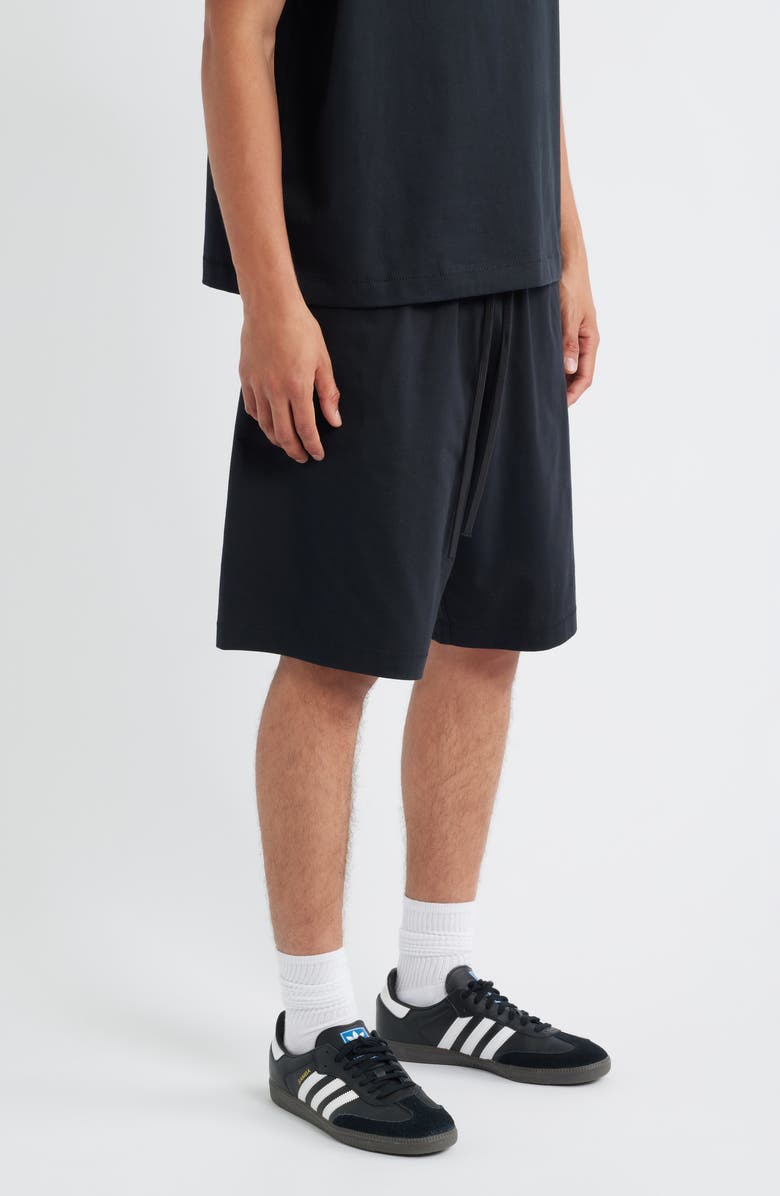 Fear of God Essentials Jersey Basketball Sweat Shorts, Alternate, color, Jet Black