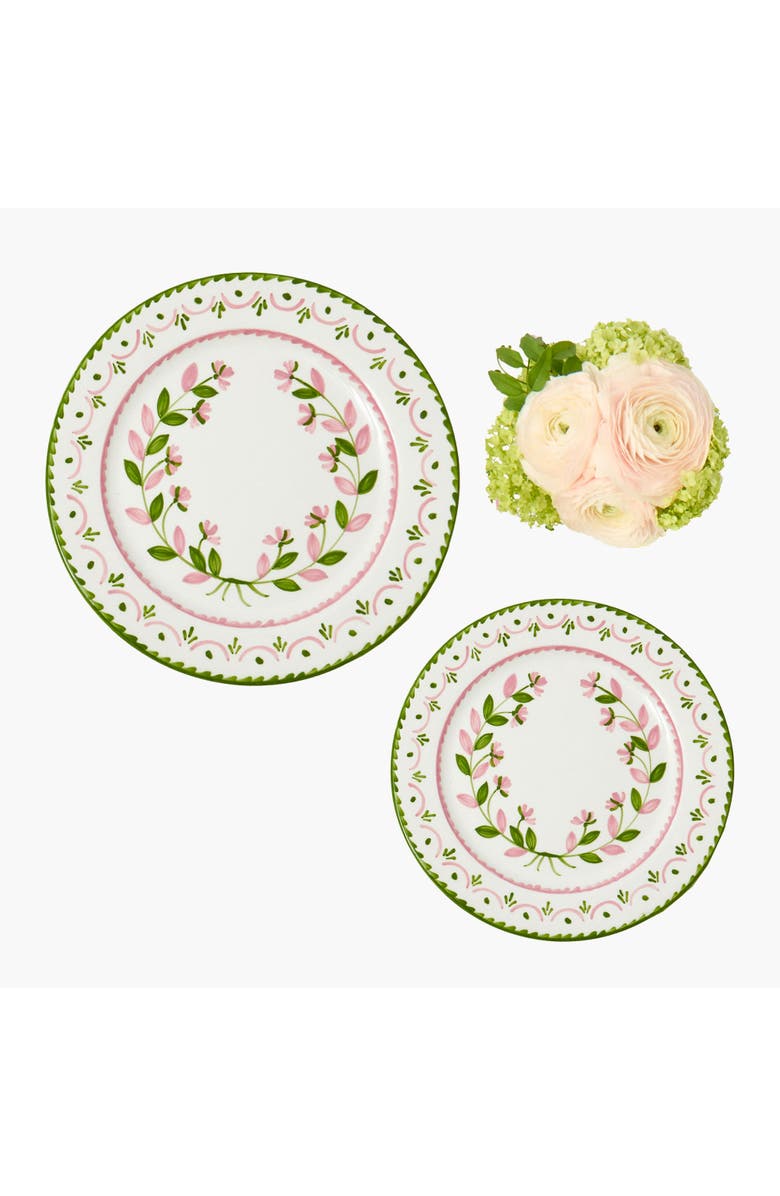 Mrs. Alice Green & Pink Josephine Garland Starter Plate, Main, color, 