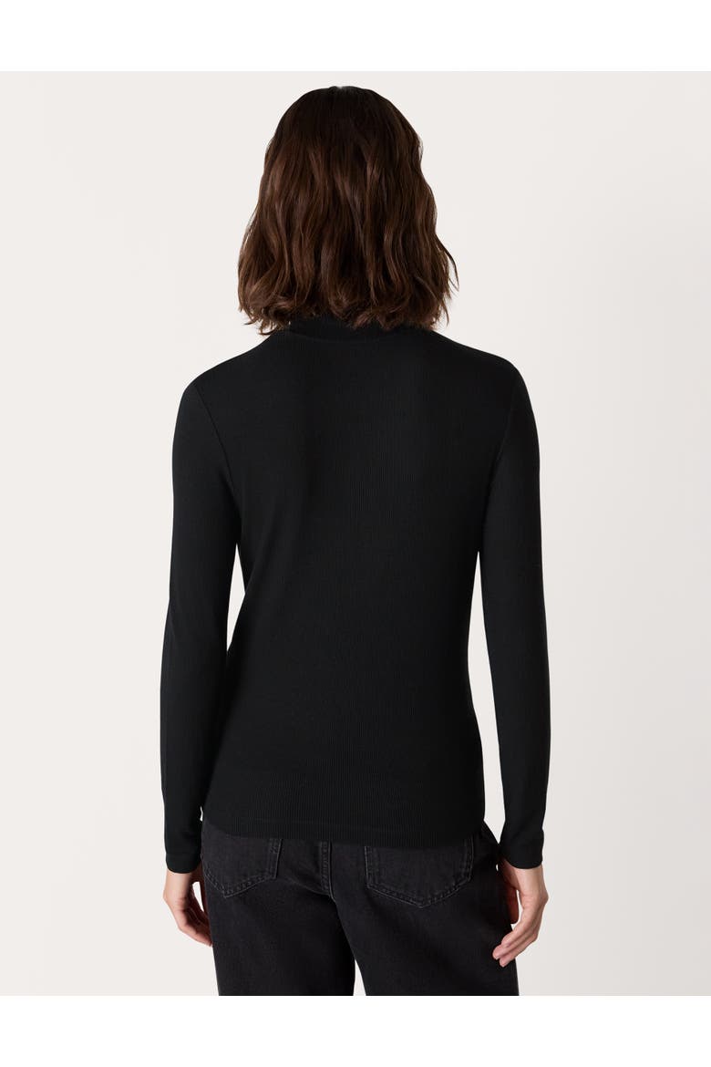 Essential Ribbed Polo Top, Alternate, color, Black