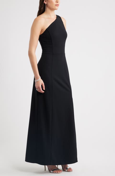 One-Shoulder Maxi Cocktail Dress