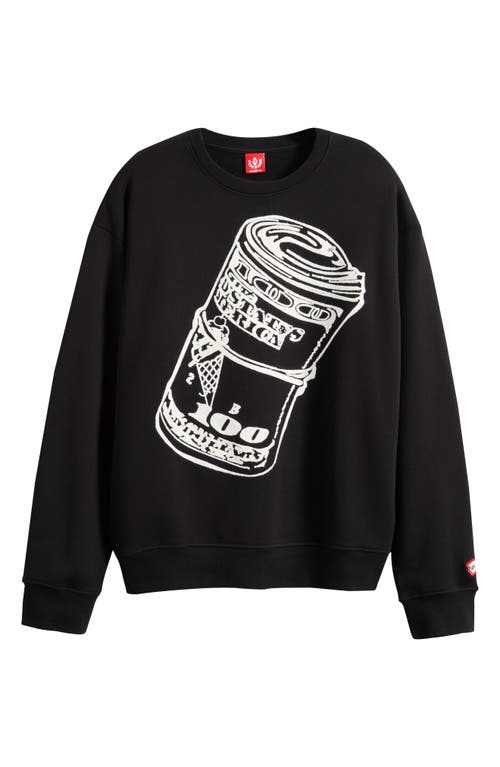 Icecream Roll Graphic Sweatshirt In Black